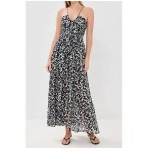 A.L.C Romy Navy and White Floral Maxi Dress size 4